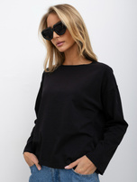Czarny bawełniany longsleeve basic 