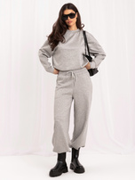 Szary damski dres w dżety ze spodniami wide leg