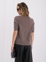 Fango damski sweter basic z domieszką baby alpaki