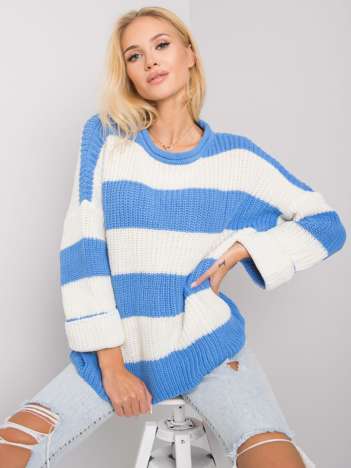 Niebieski sweter w paski Bree
