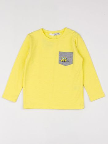 Żółta bluzka dziecięca z kieszonką