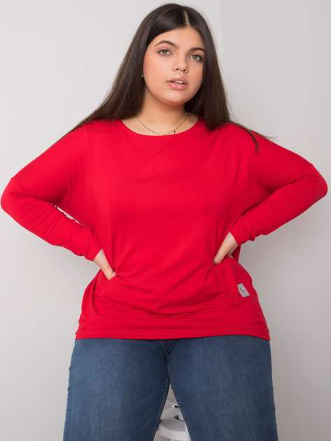 Czerwona bluzka plus size Paloma