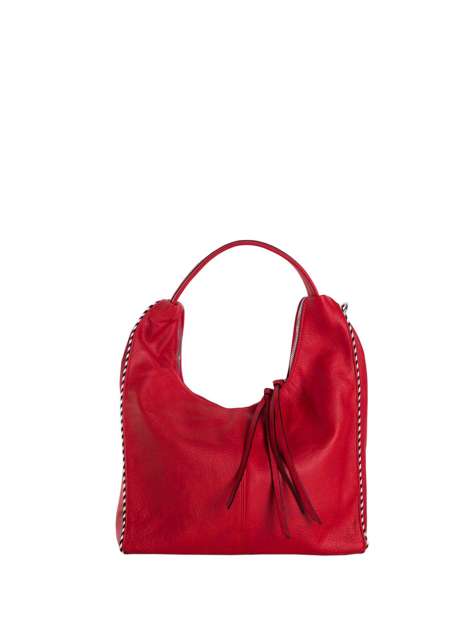 Czerwona damska torba na ramię ze skóry ekologicznej 